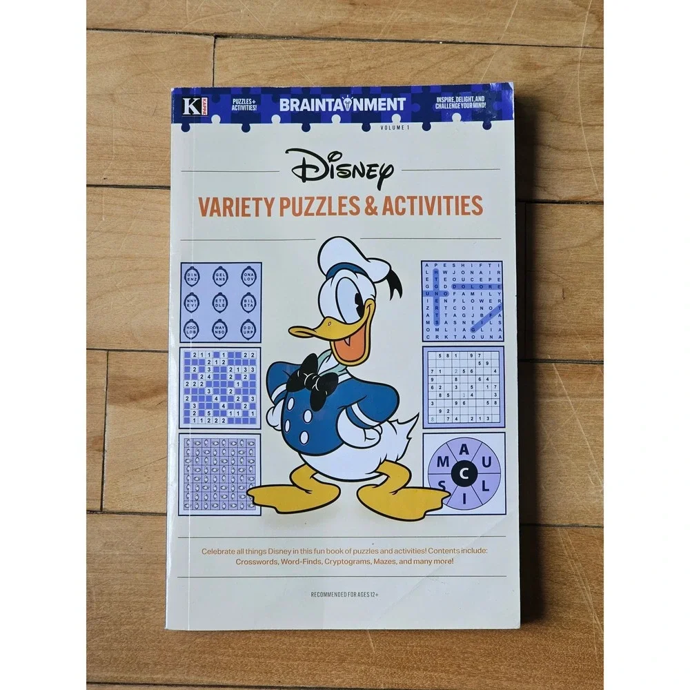 Disney Variety Puzzles & Activities Braintainment Vol 1 Kappa Books Donald Duck